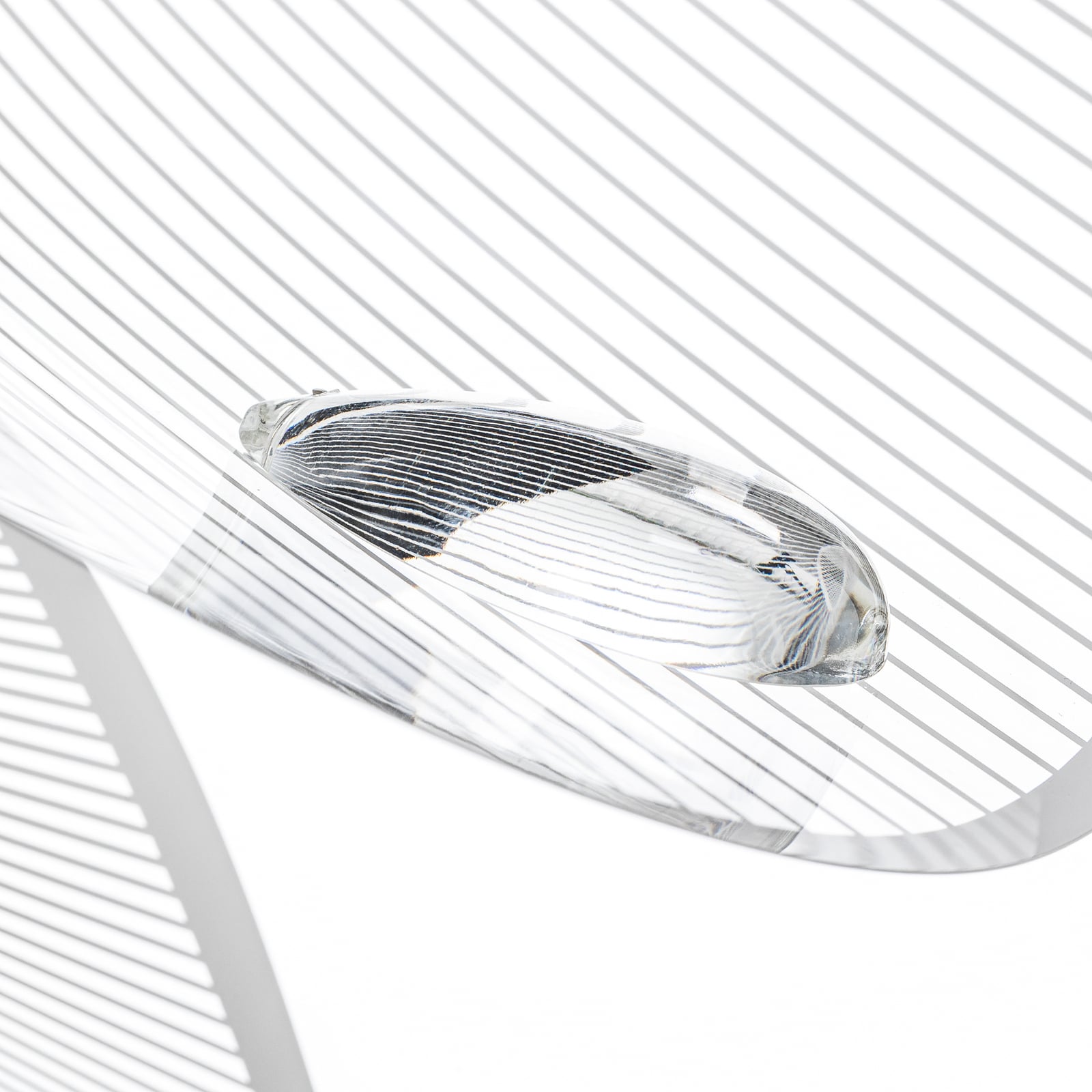 Pendellampe La Belle Étoile LED dimbar hvit Ø90 cm sett fra siden