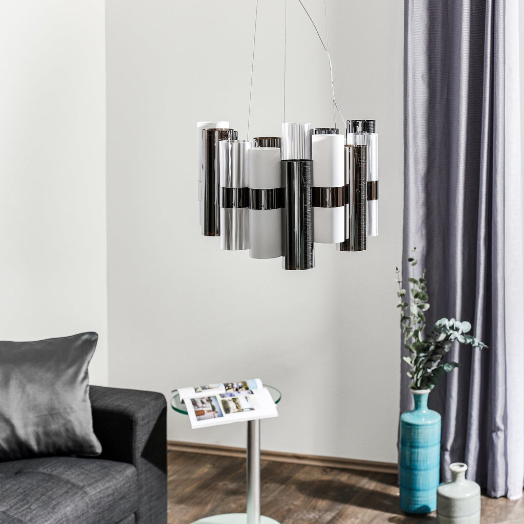 Pendellampe La Lollo Medium tinn/hvit bakside