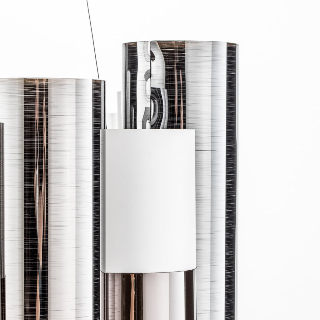 Pendellampe La Lollo Medium tinn/hvit sett fra siden