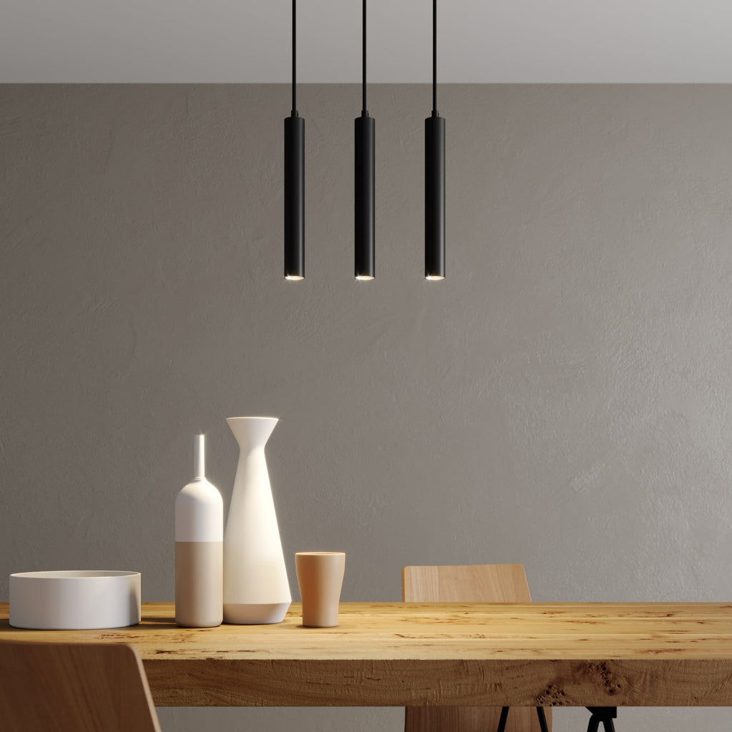 Pendellampe LED 3-lys svart aluminium 12W varmhvit - Arcchio bakside