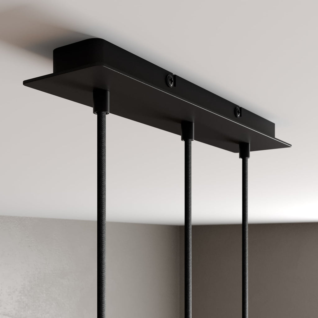 Pendellampe LED 3-lys svart aluminium 12W varmhvit - Arcchio nærbilde