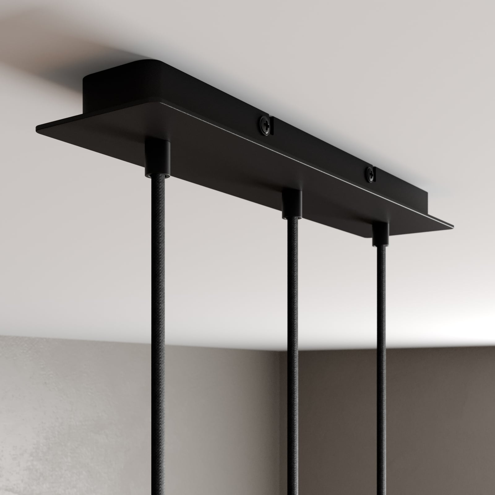 Pendellampe LED 3-lys svart aluminium 12W varmhvit - Arcchio nærbilde