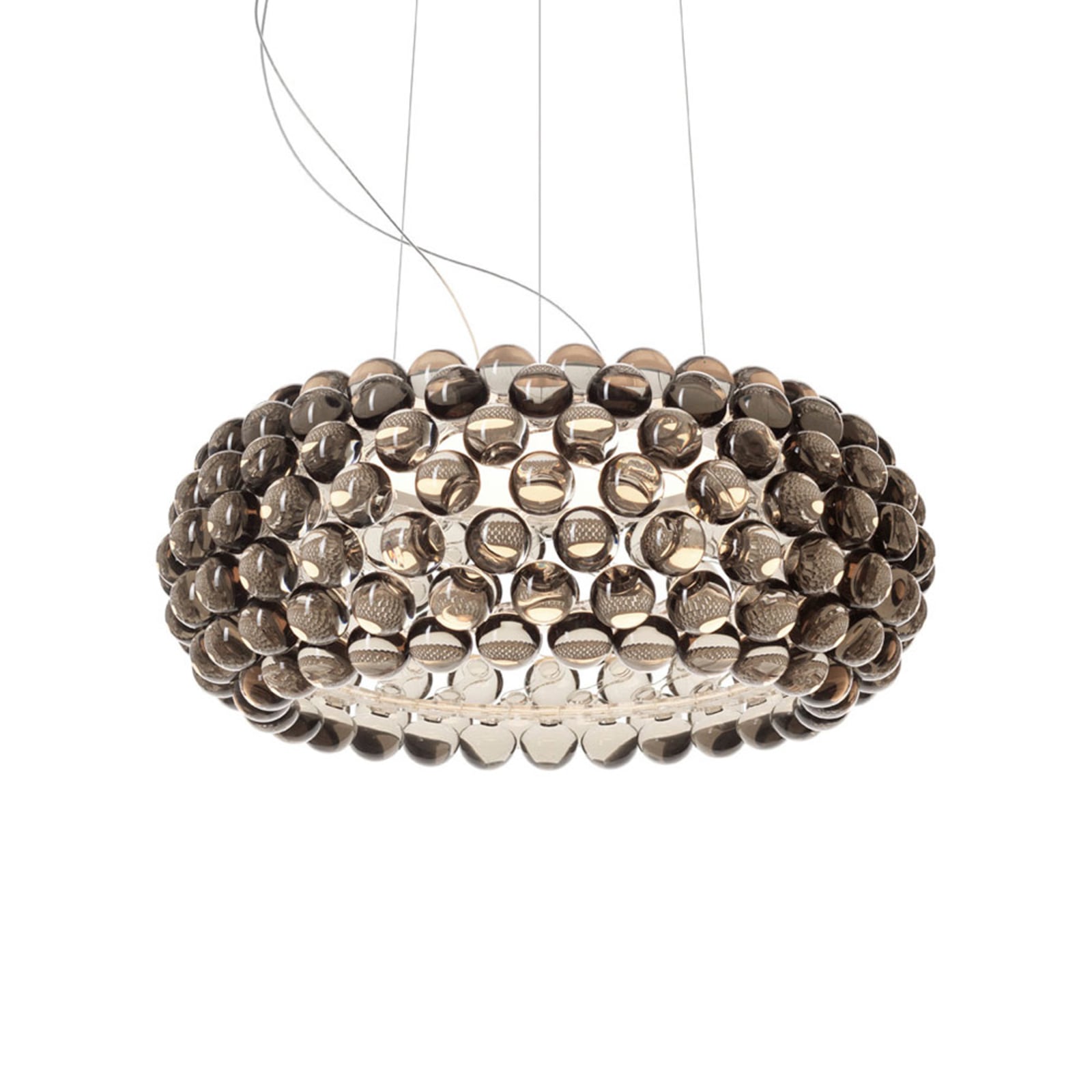 Detalj av pendellampe LED Caboche Plus media røykgrå