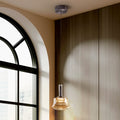 Pendellampe LED dimbar ravfarget glass Ø18 cm Schuller Valencia forfra