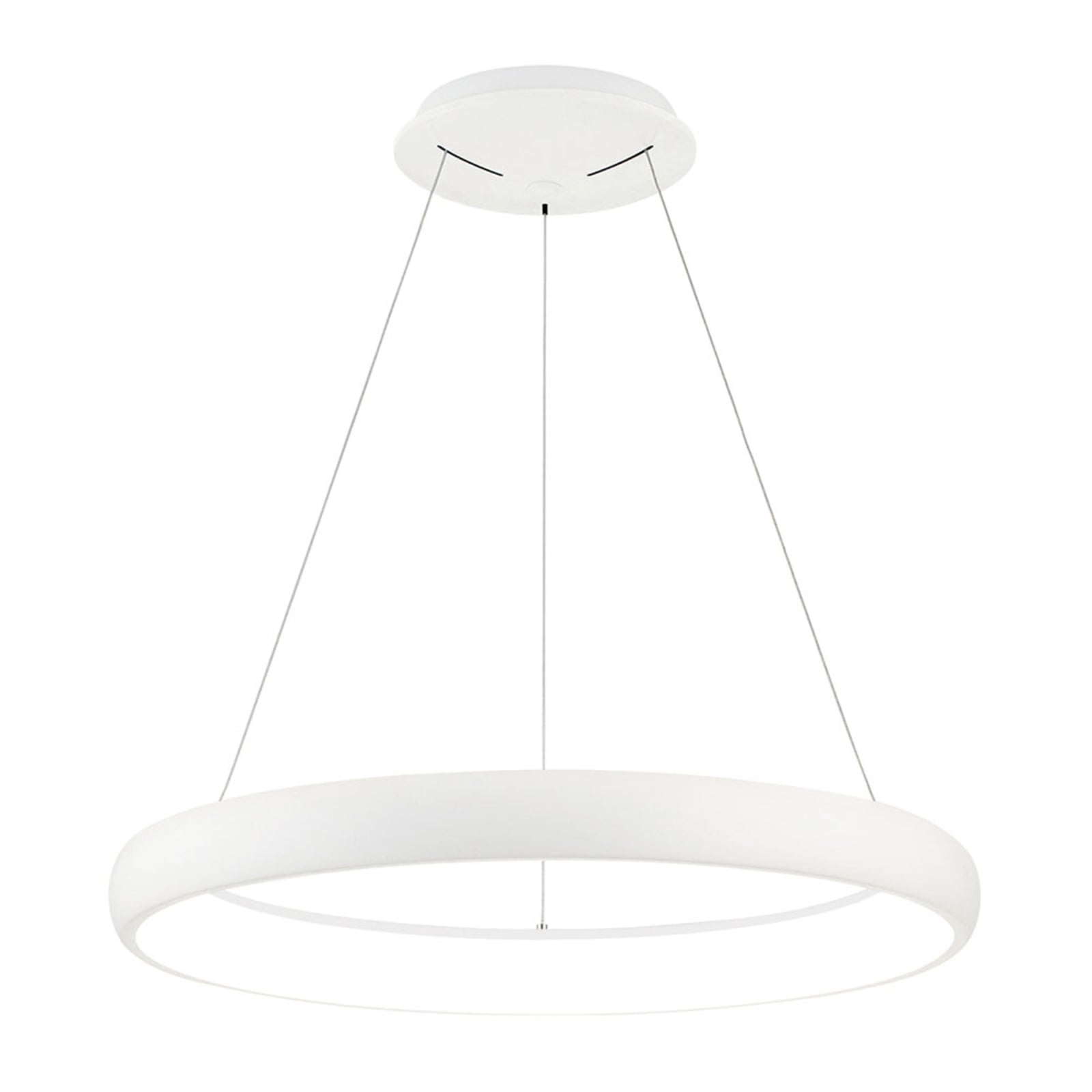 Pendellampe LED dimbar ringformet hvit Ø61 cm 50W - ORION nærbilde av LED