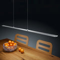 Pendellampe Lexx LED høydejusterbar matt nikkel 109 cm forfra