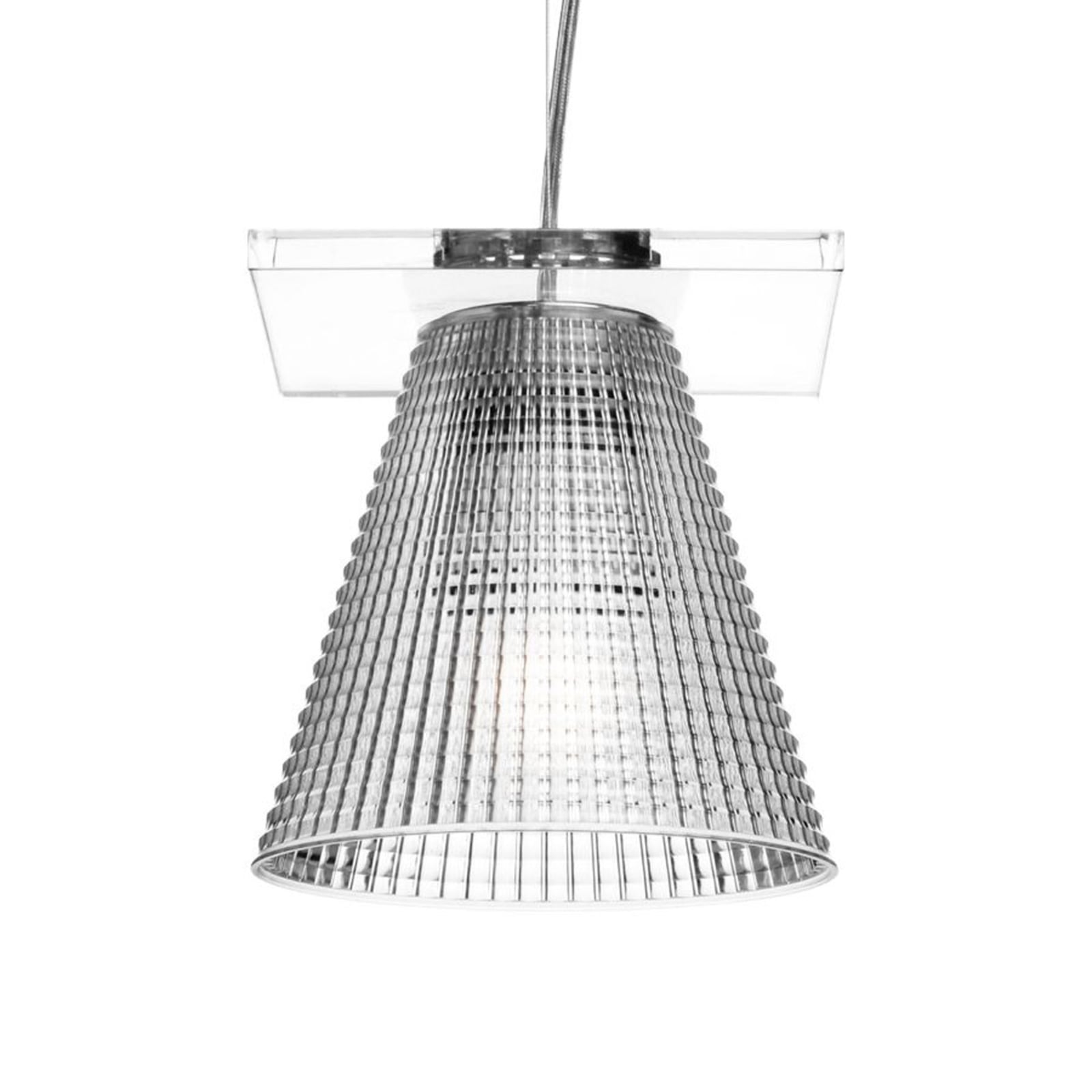 Pendellampe Light-Air transparent polymer E14 Ø14 cm forfra