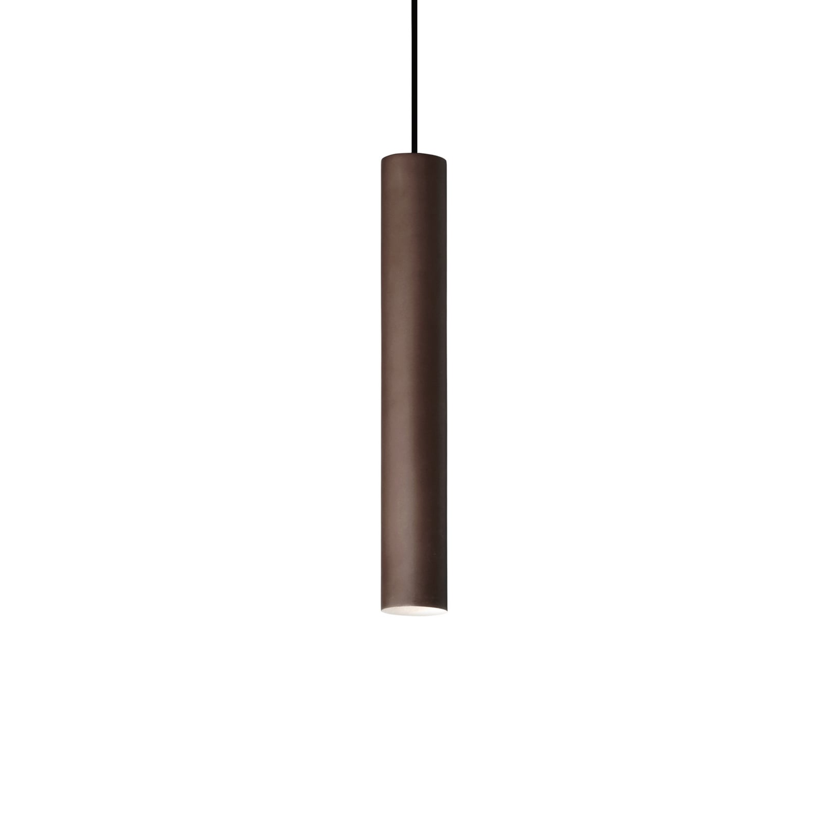 Pendellampe Look mørkebrun metall GU10 Ø6 cm forfra