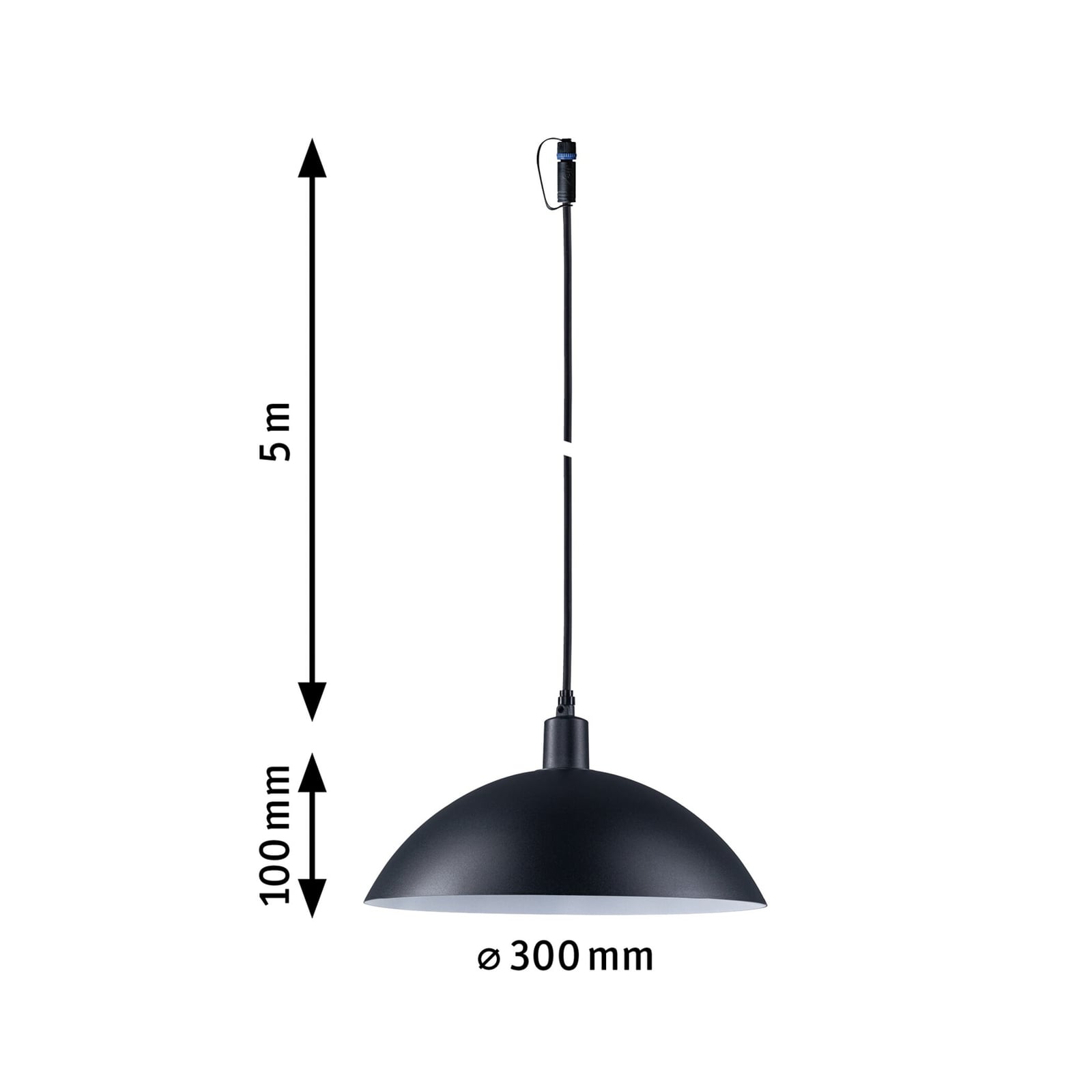 Pendellampe Mapalo ute aluminium detalj