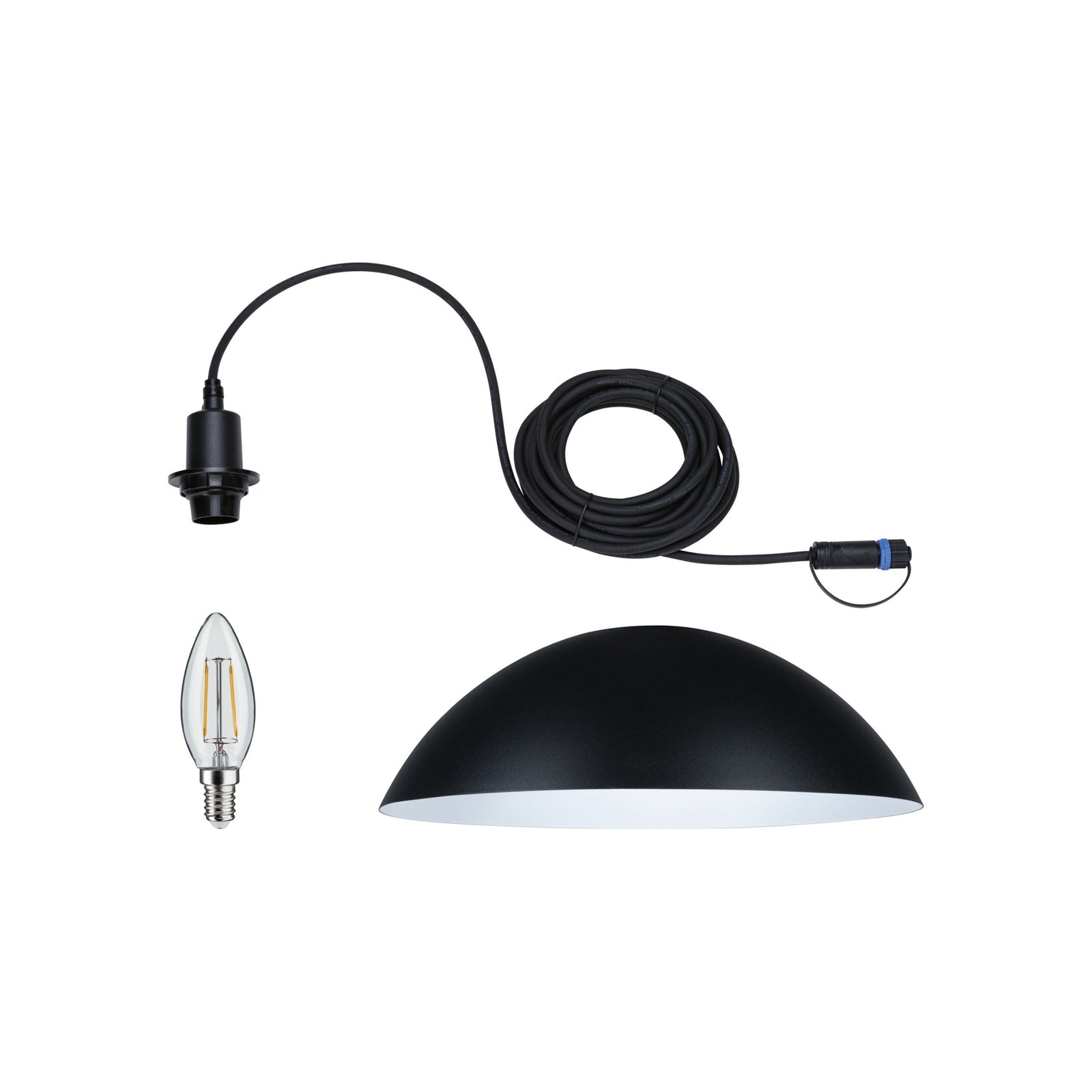 Pendellampe Mapalo ute aluminium montert