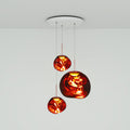Pendellampe Melt Trio Round 3-lys kobber Ø81 cm fra Tom Dixon forfra
