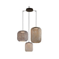 Pendellampe Nans S/3L 3-lys brun LED dimbar 2700K fra Bover sett forfra
