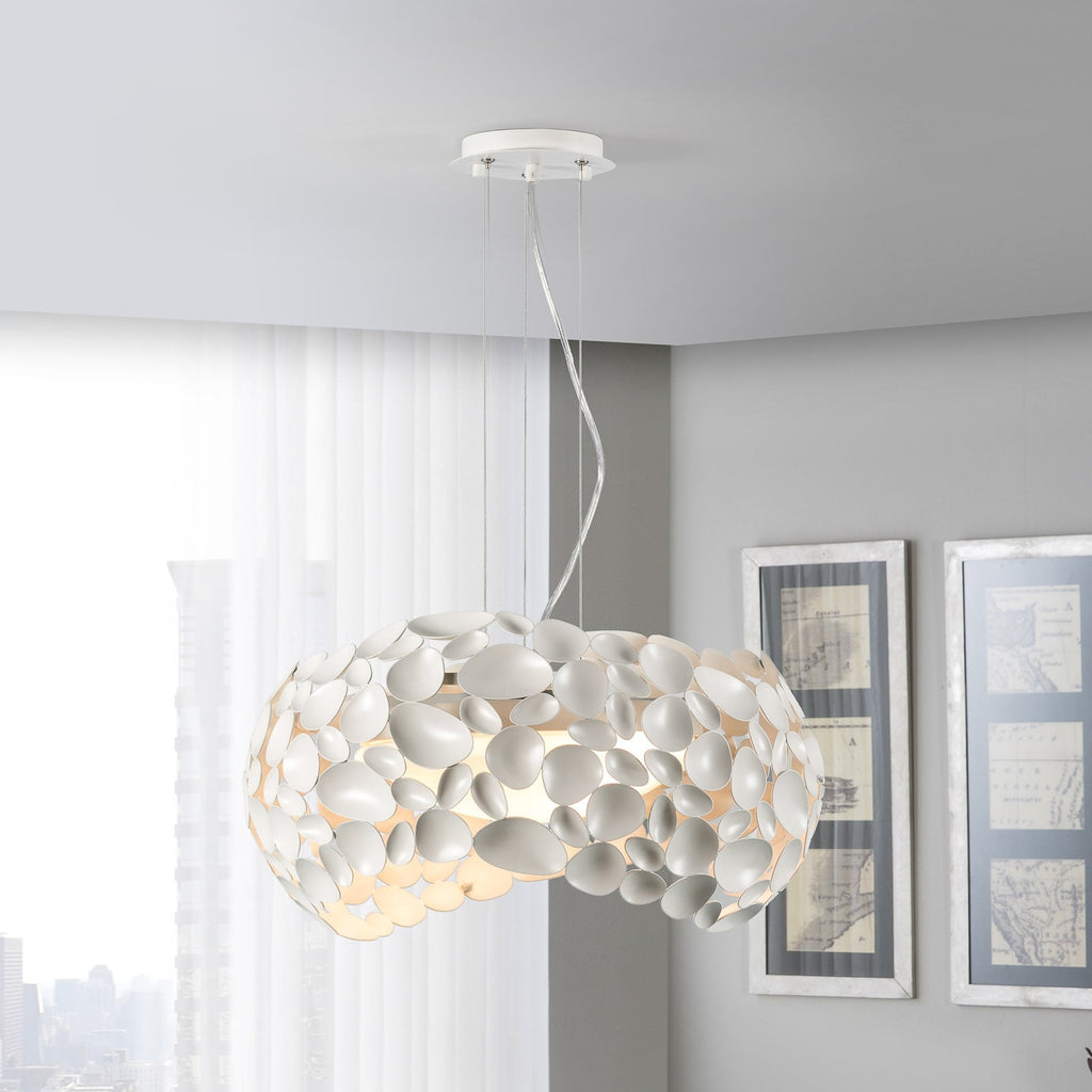 Detalj av Pendellampe Narisa LED metall/akryl hvit