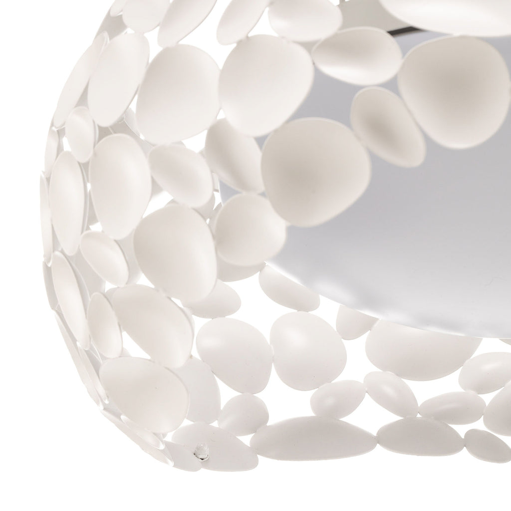 Pendellampe Narisa LED metall/akryl hvit sett fra siden