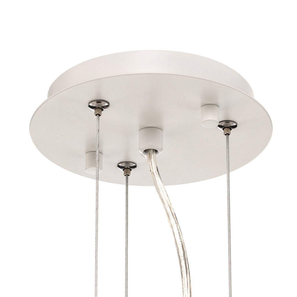 Pendellampe Narisa LED metall/akryl hvit oppheng og ledninger
