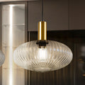 Pendellampe Norma glass klar/svart forfra