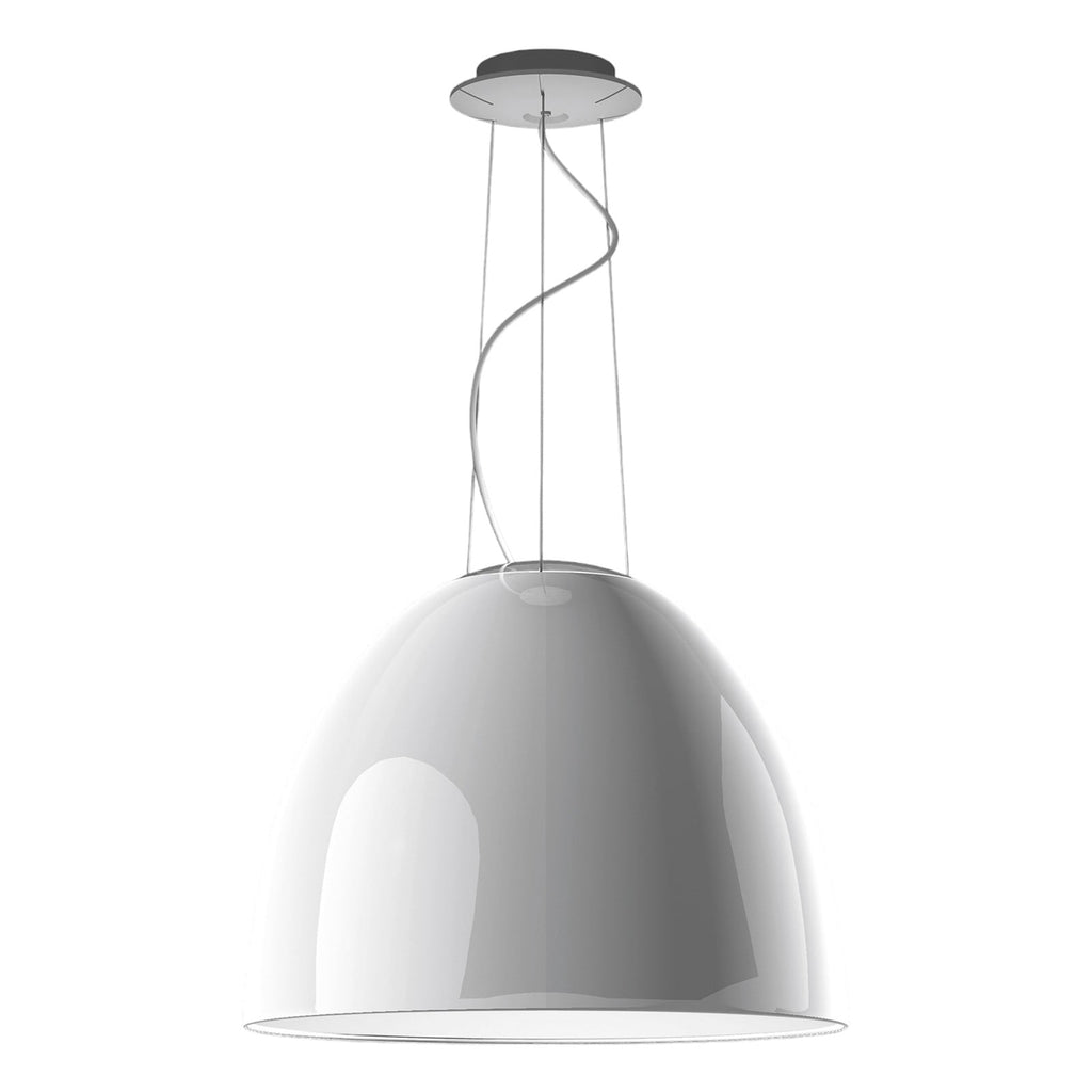 Pendellampe Nur Gloss LED dimbar Bluetooth hvit bakside