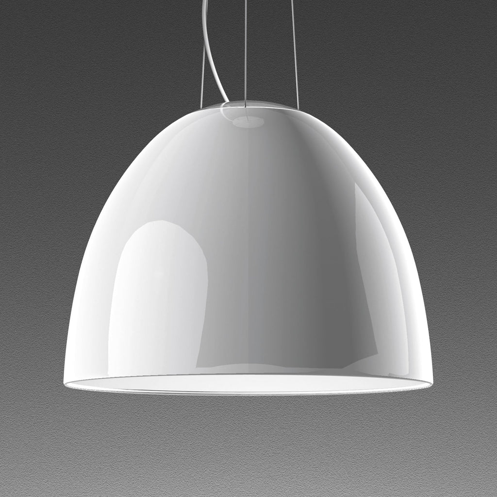 Pendellampe Nur Gloss LED dimbar Bluetooth hvit detalj