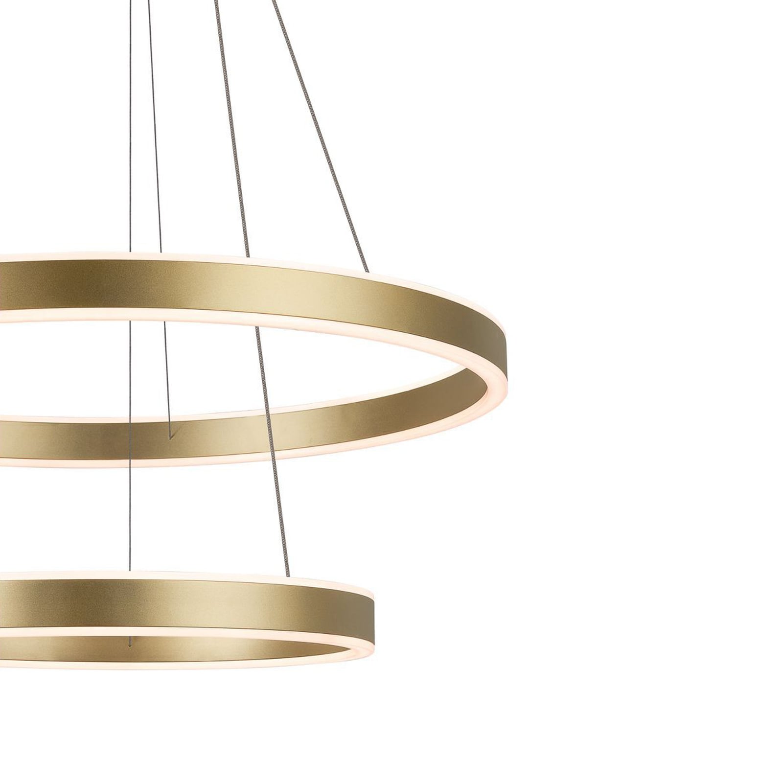 Pendellampe One Double LED messing Ø60 cm LED-lys