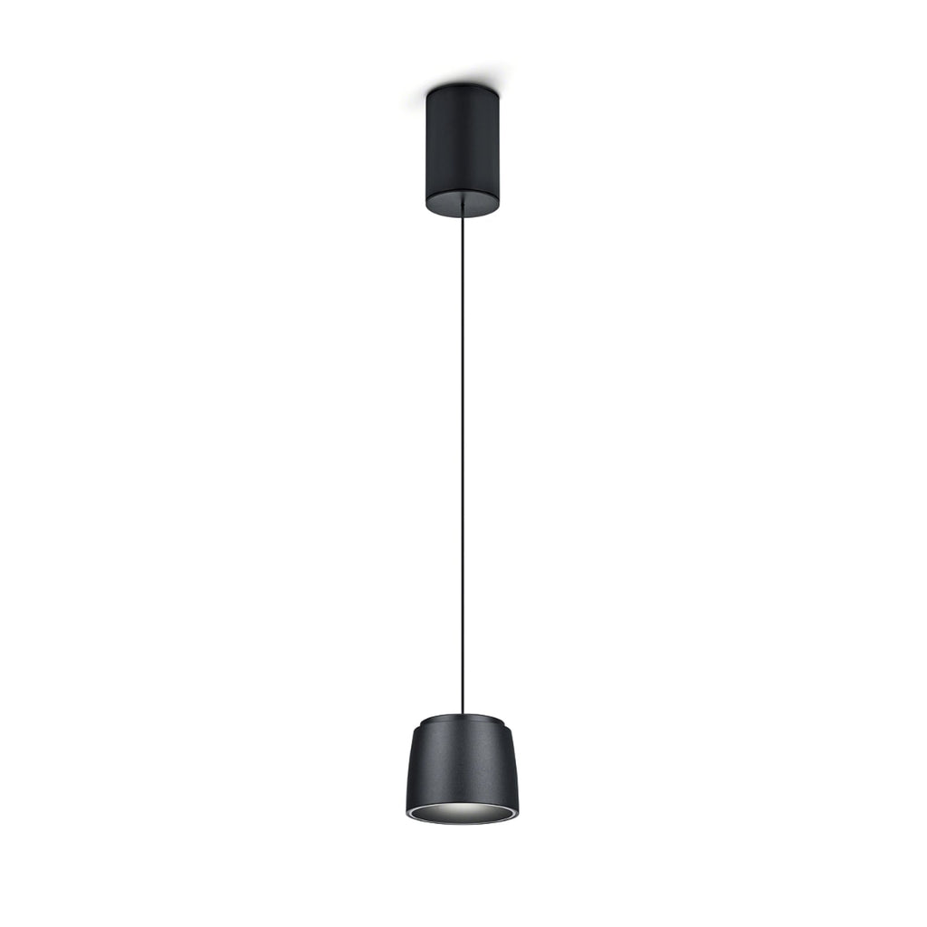 Pendellampe Ove LED dimbar svart aluminium forfra