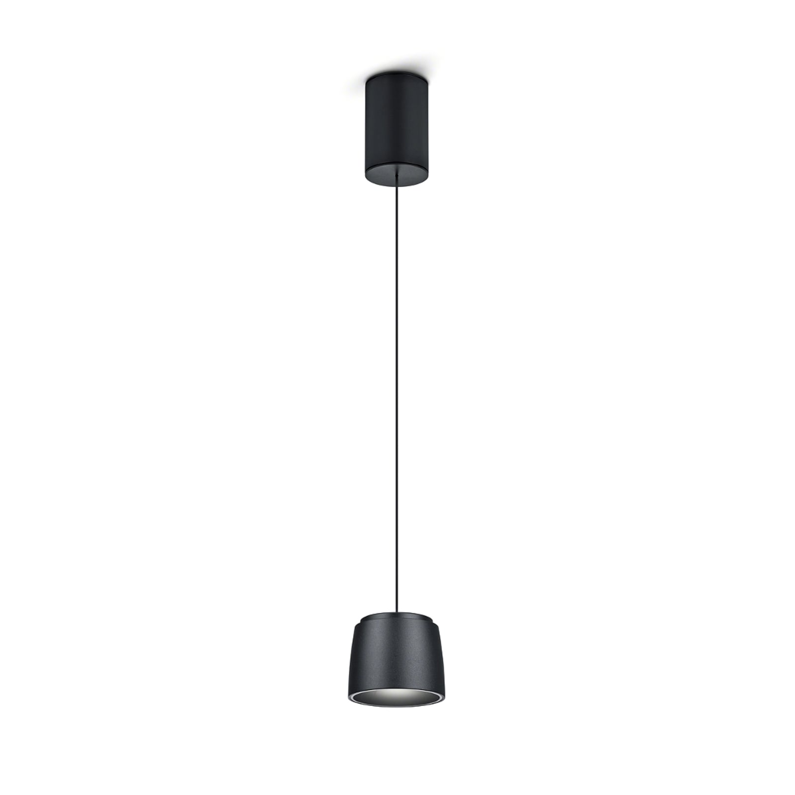 Pendellampe Ove LED dimbar svart aluminium forfra