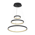 Pendellampe Ralph LED 3-lys dimbar Ø51 cm svart forfra