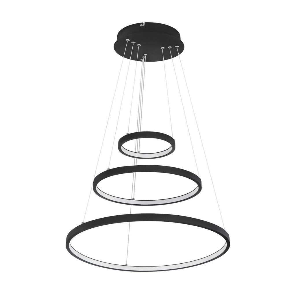 Detalj av Pendellampe Ralph LED 3-lys dimbar Ø51 cm svart