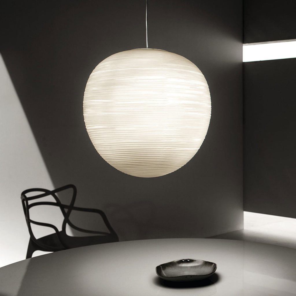 Pendellampe Rituals XL mundblåst glass dimbar E27 Ø40 cm forfra