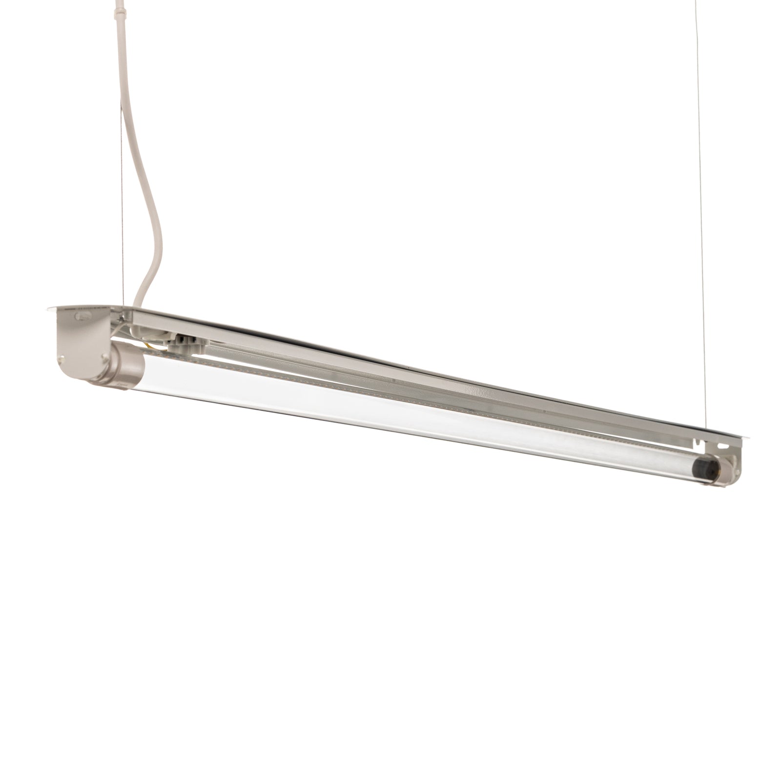 Pendellampe Soft hvit aluminium lysdetalj