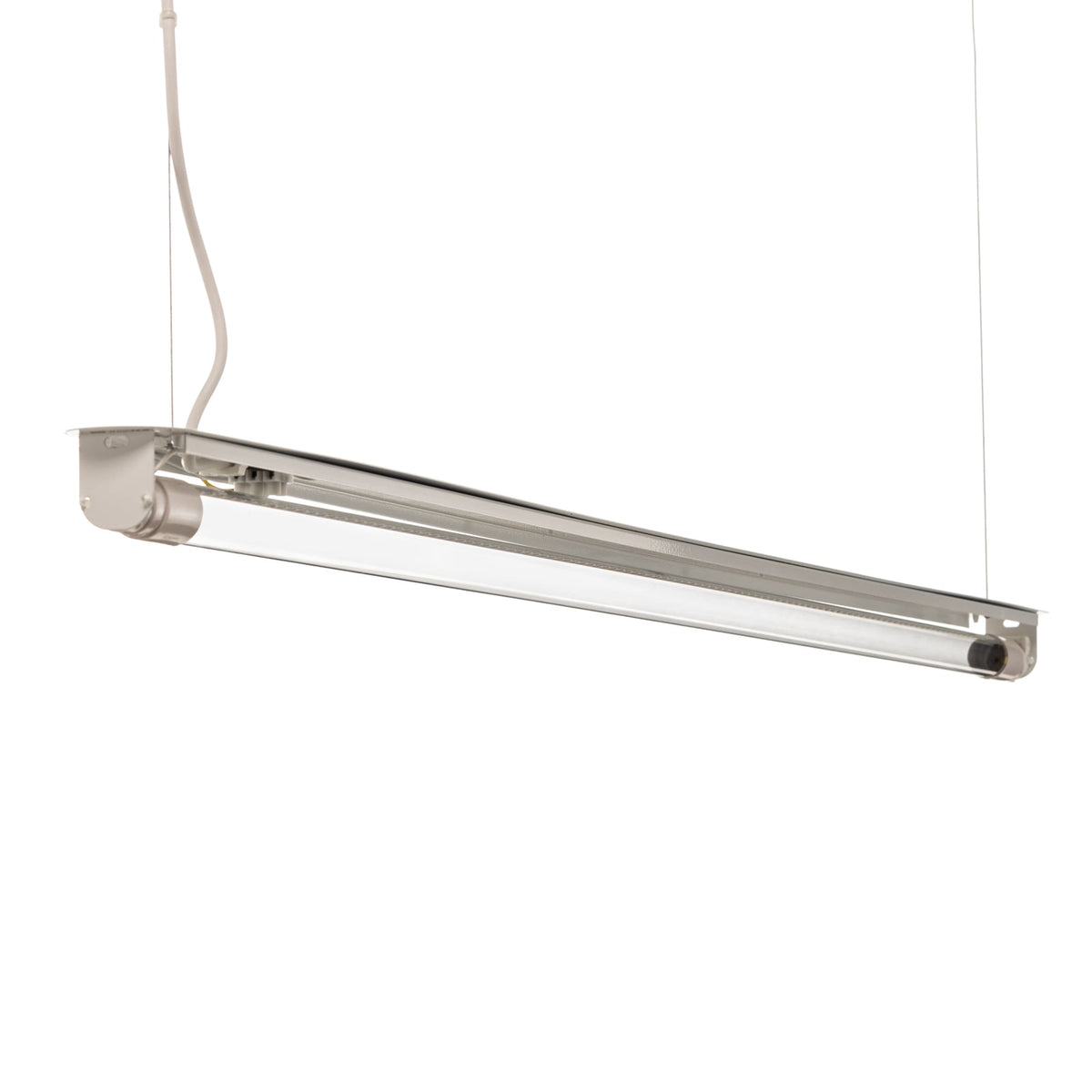 Pendellampe Soft hvit aluminium lysdetalj