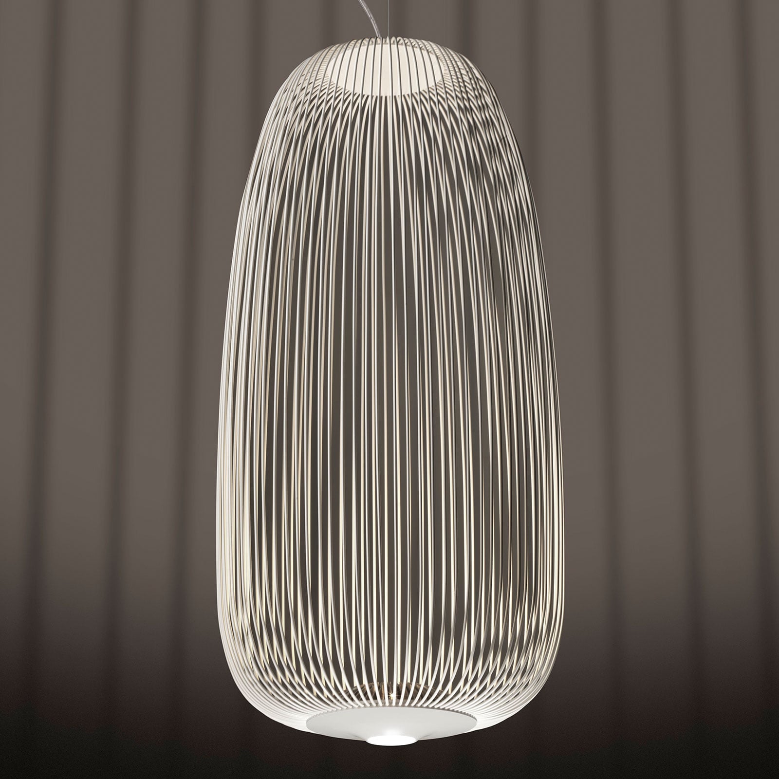 Pendellampe Spokes 1 LED dimbar hvit Ø32,5 cm 30W forfra