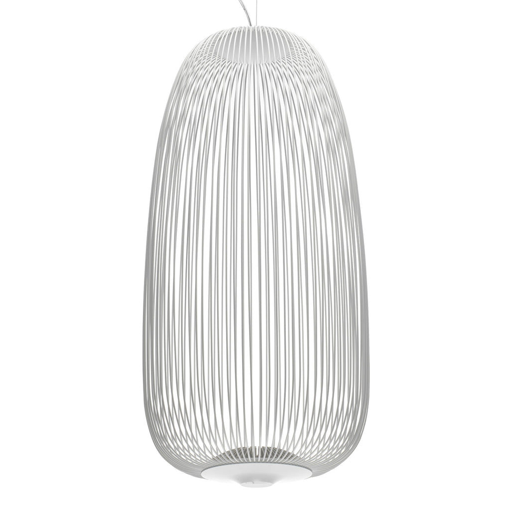 Pendellampe Spokes 1 LED dimbar hvit Ø32,5 cm 30W bakside