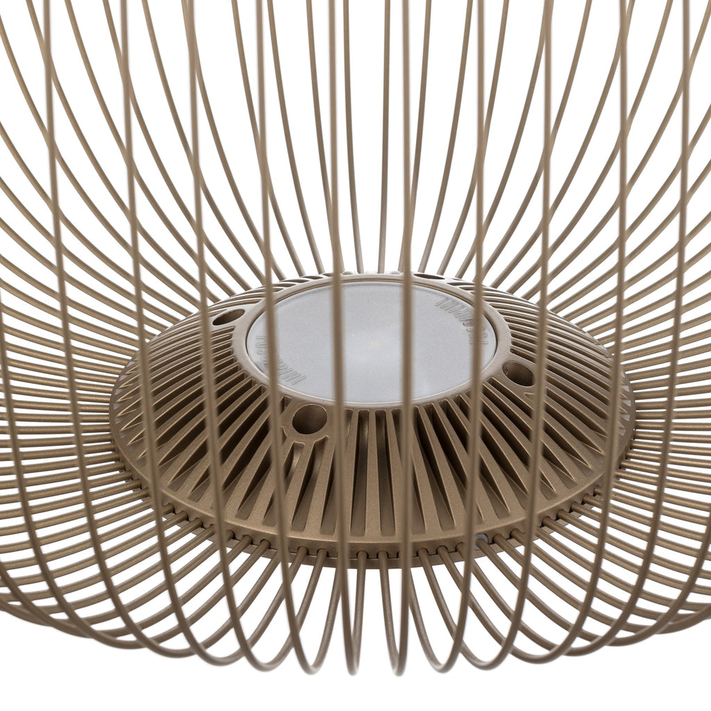 Pendellampe Spokes 2 midi LED dimbar Ø45 cm gull nærbilde aluminium