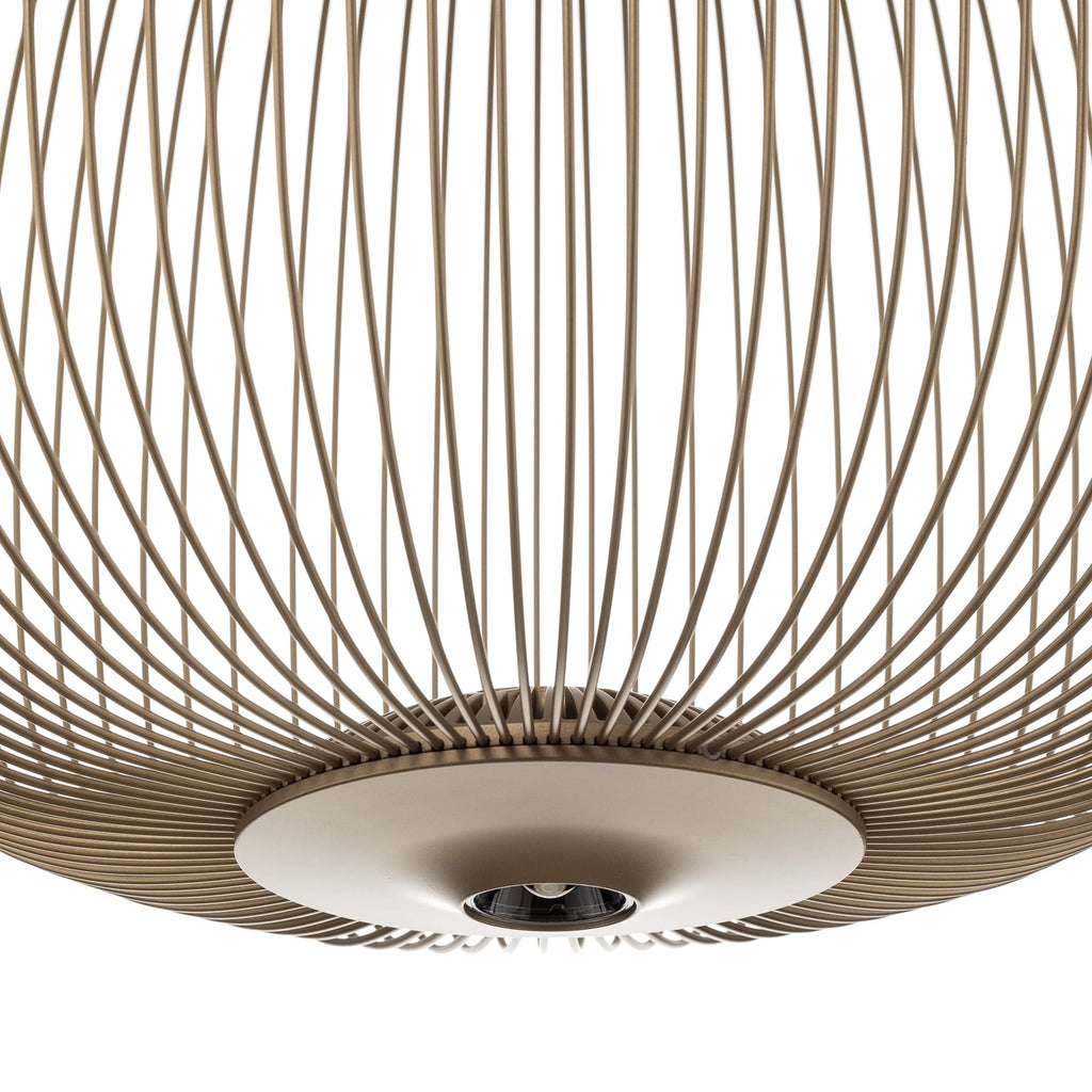 Pendellampe Spokes 2 midi LED dimbar Ø45 cm gull lys i bruk