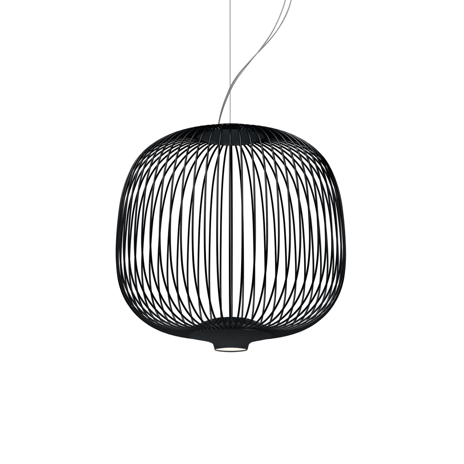 Pendellampe Spokes 2 piccola MyLight dimbar svart Ø34 cm forfra