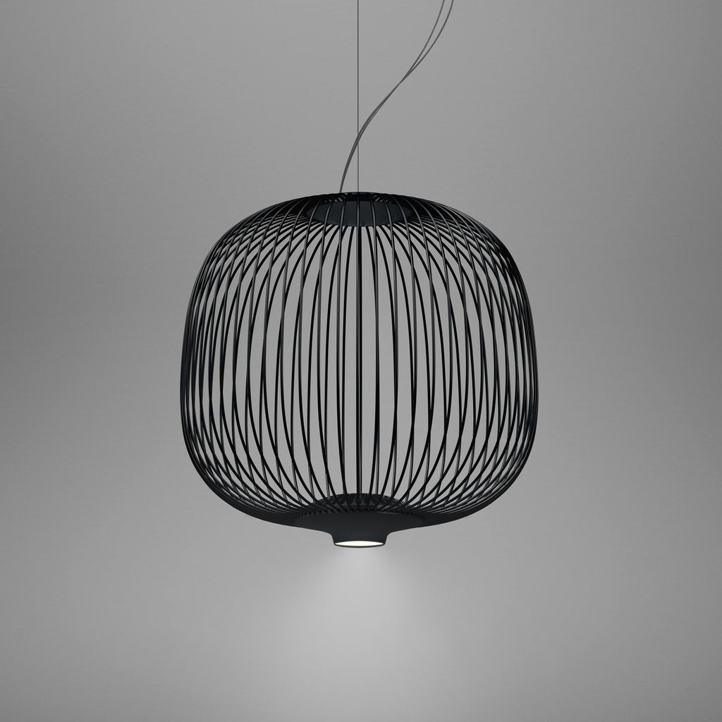Pendellampe Spokes 2 piccola MyLight dimbar svart Ø34 cm bakside