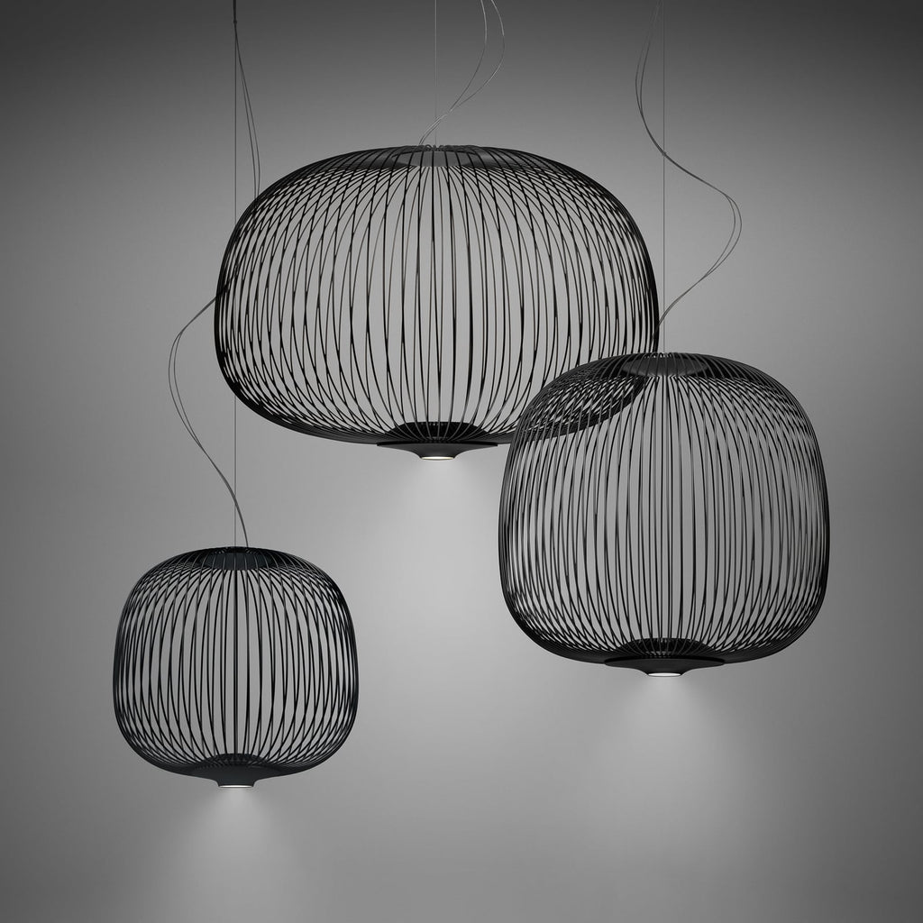 Detaljbilde av Pendellampe Spokes 2 piccola MyLight dimbar svart Ø34 cm
