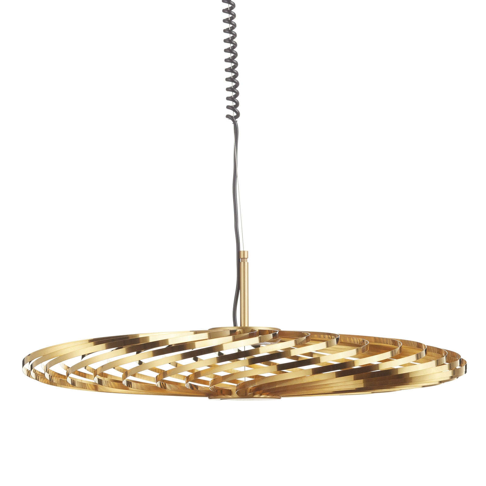 Montert Pendellampe Spring Small dimbar messing Ø56 cm i rom