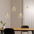Pendellampe STARLIGHT kremhvit 4-lys 100 cm metall forfra