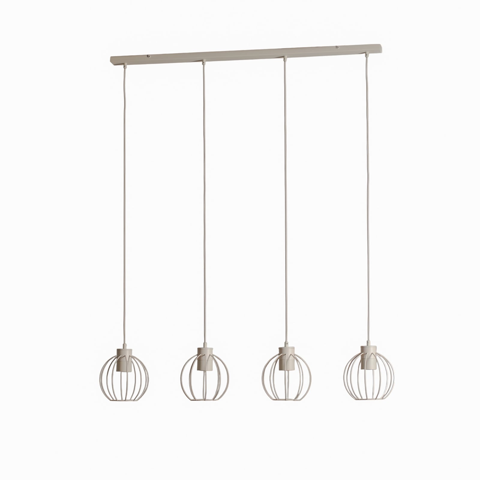 Pendellampe STARLIGHT kremhvit 4-lys 100 cm metall montert i rom