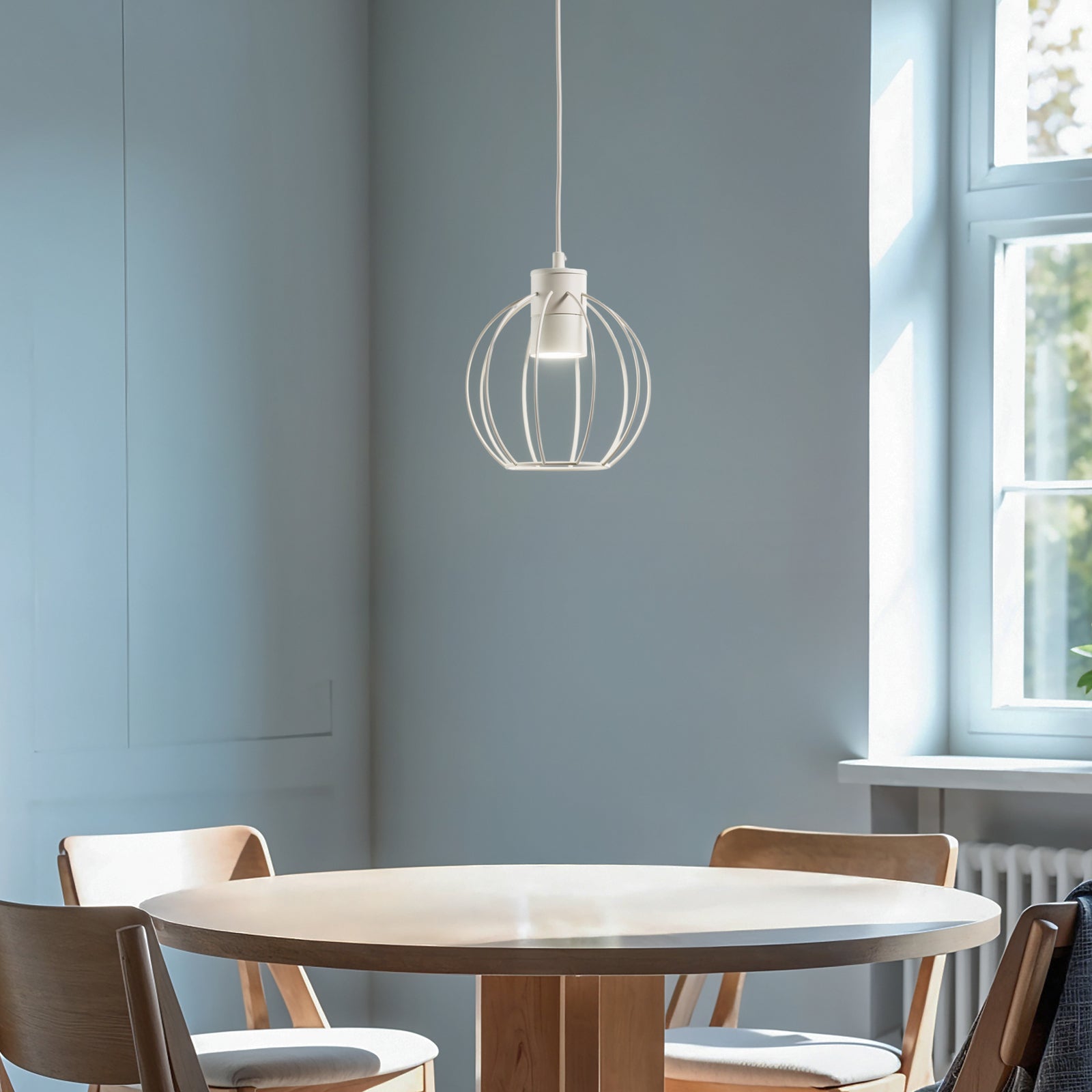 Pendellampe STARLIGHT kremhvit metall oversikt