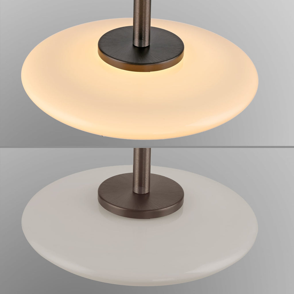 Pendellampe Vitrum 3-lys brun/opal glass dimbar LED-lys detalj