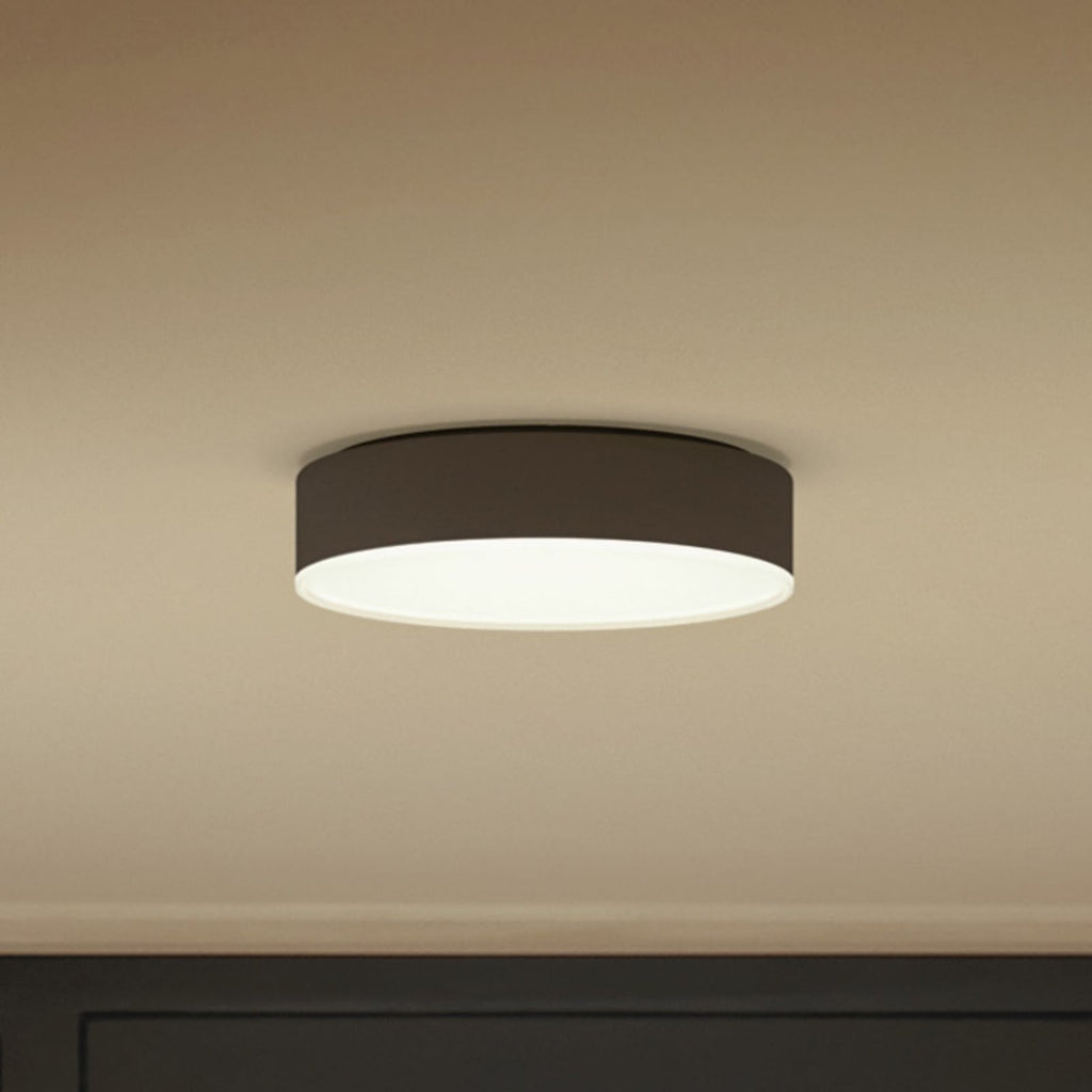 Philips Hue Enrave LED taklampe svart CCT dimbar Ø26 cm forfra