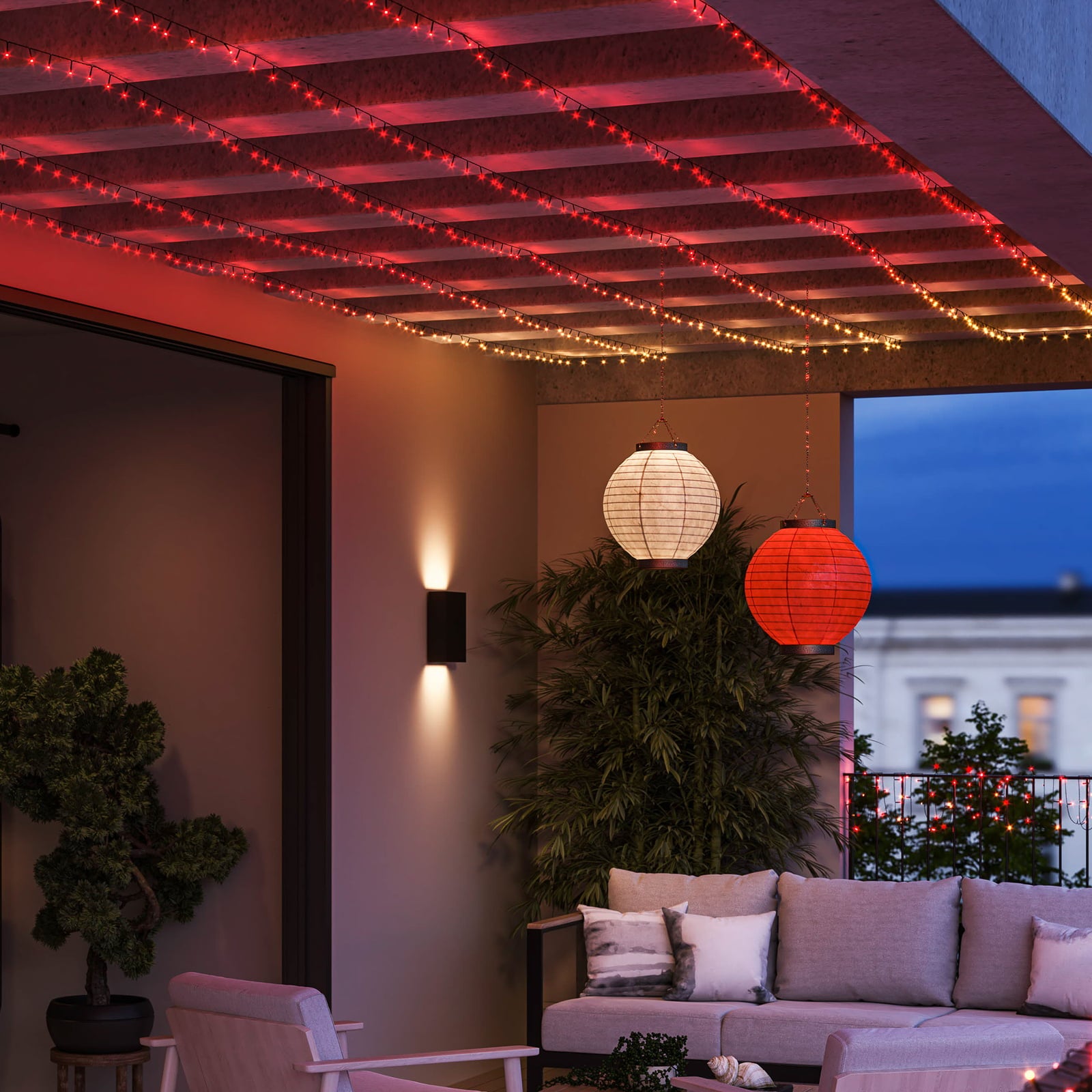 Philips Hue Festavia LED-lyslenke bakside med kabel