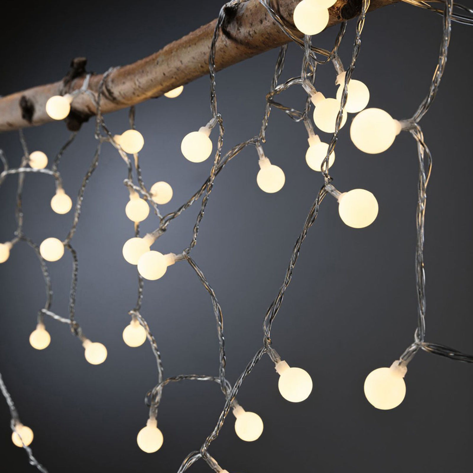 Plug & Shine LED lyslenke mini 5 m varmhvit IP44 forfra
