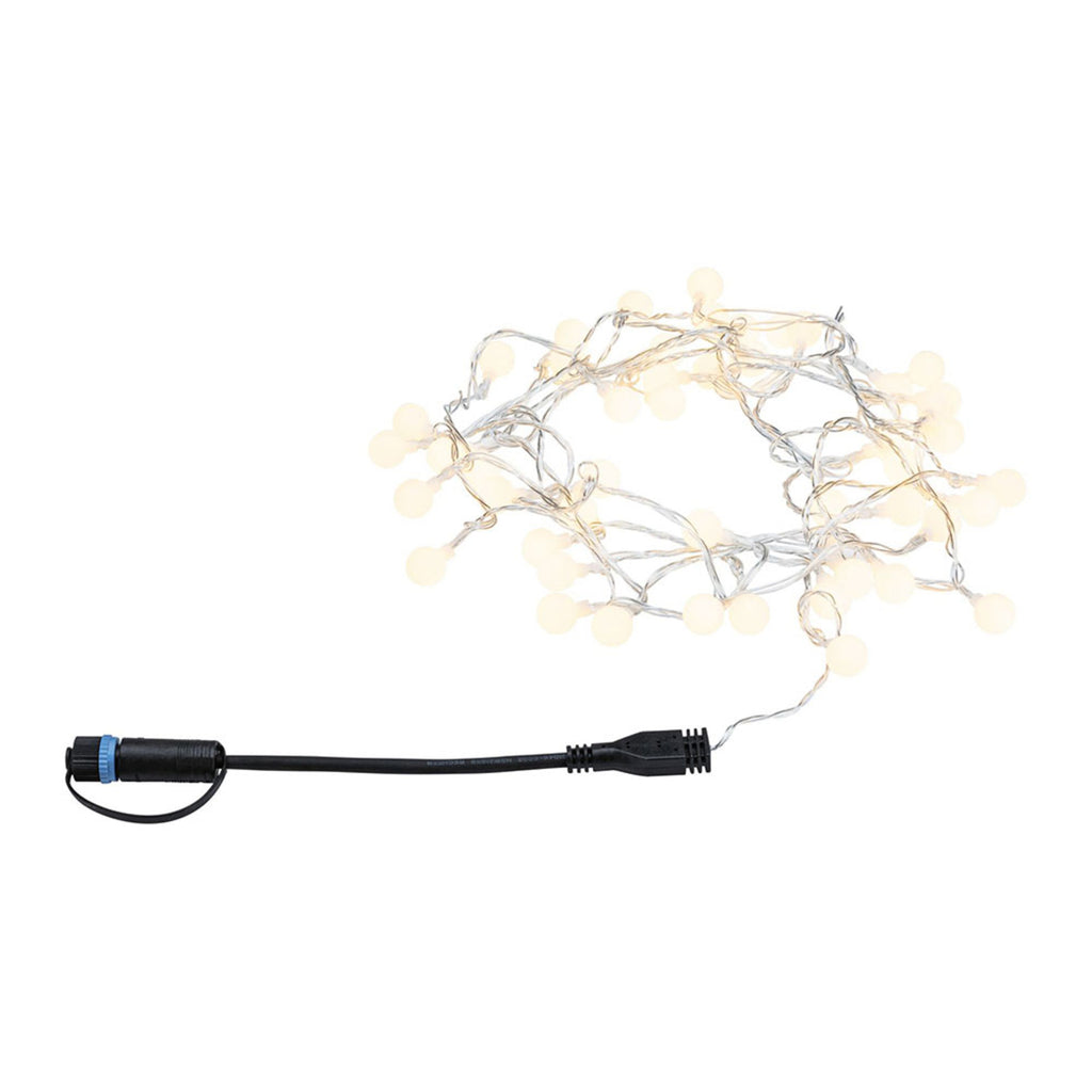 Detalj av LED-lys på Plug & Shine LED lyslenke mini 5 m varmhvit IP44