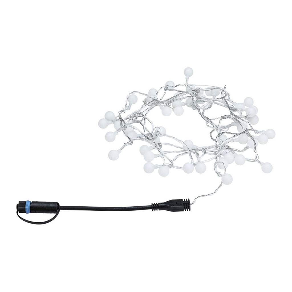 Plug & Shine LED lyslenke mini 5 m varmhvit IP44 montert i hage