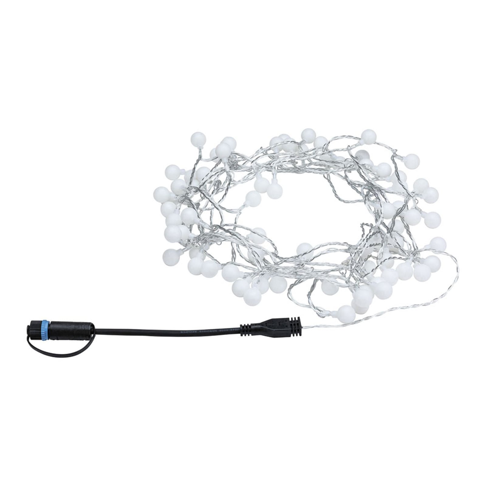 Nærbilde av LED-lys på Plug & Shine LED lyslenke mini 7,5 m varmhvit IP44 Paulmann