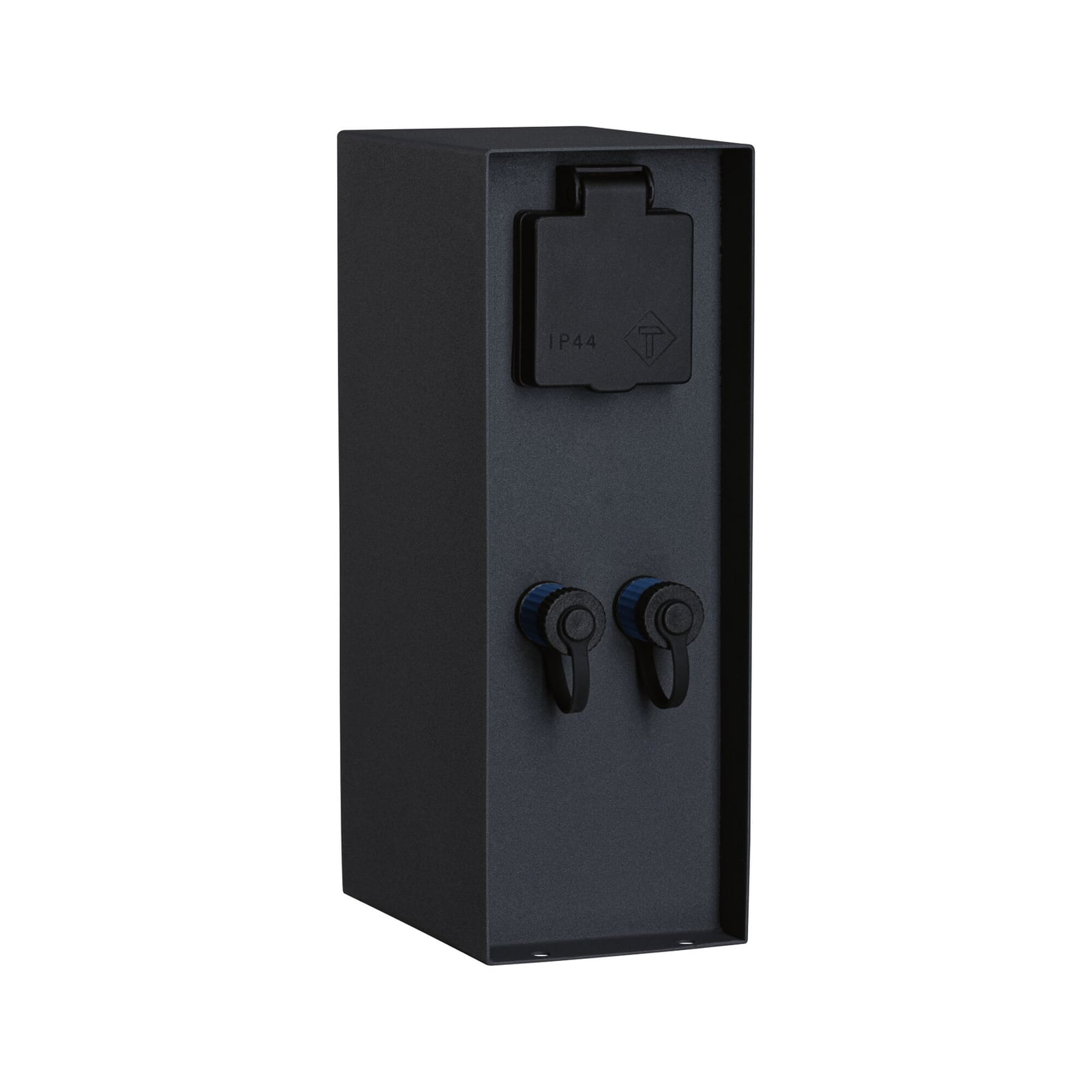 Plug & Shine stikkontaktstolpe Rio antrasitt IP44 bakside