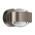 Puk Mini Wall LED vegglampe 2x8W klar linse matt nikkel forfra